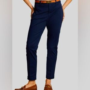 Lauren by Ralph Lauren Navy Flat Front Chino Pant Size 16